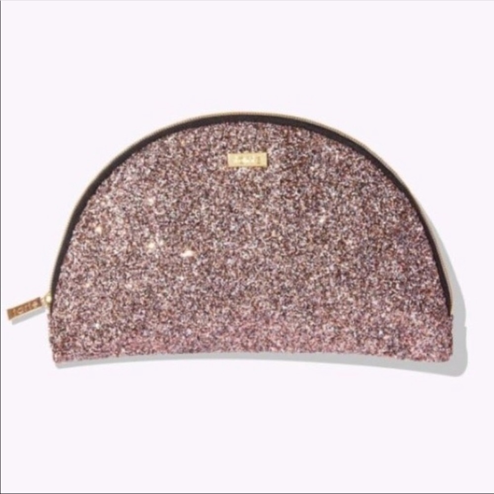 🌜TARTE Half-moon Glittery Cosmetic Bag NEW 🌛